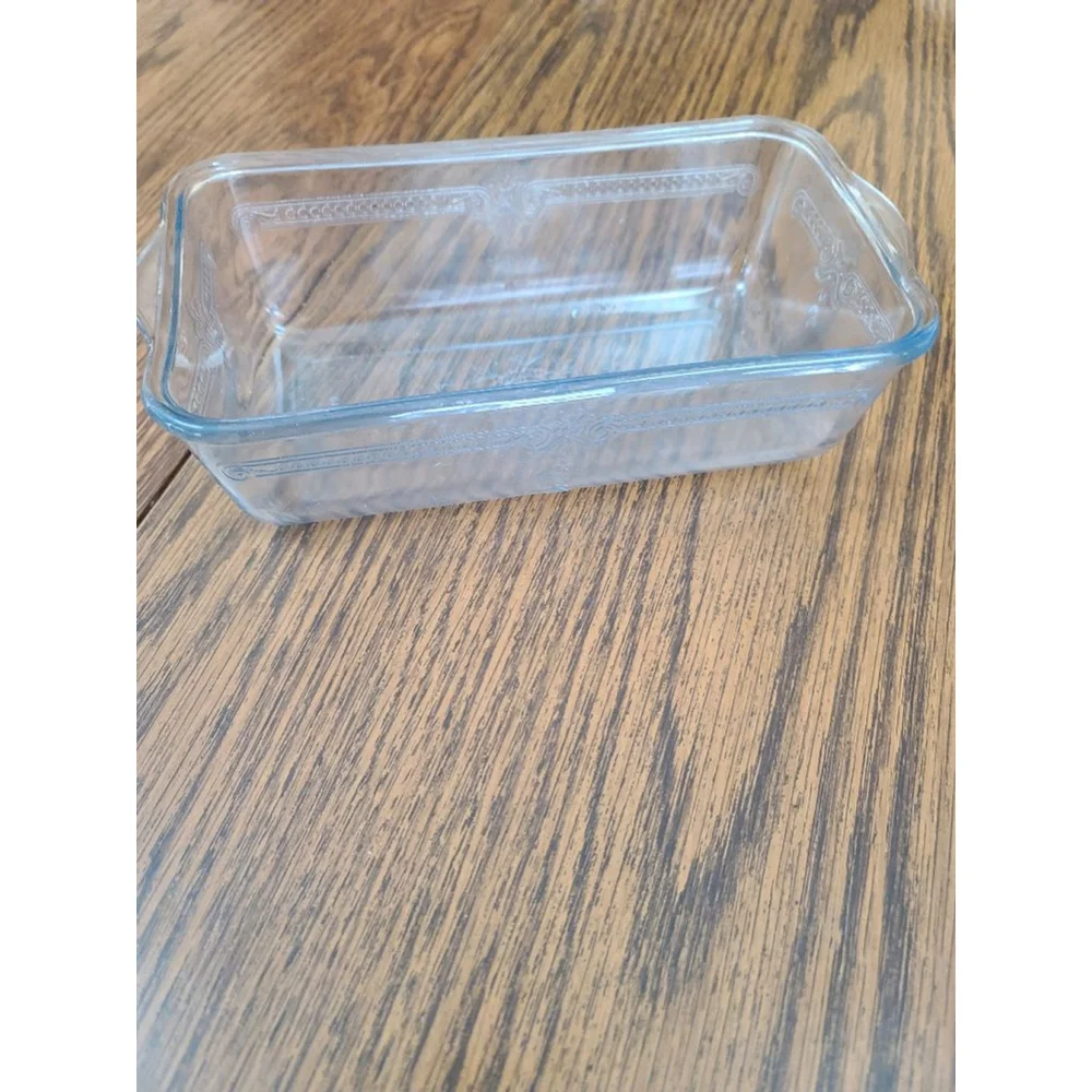 Vintage FireKing Glass Loaf Pan Blue
